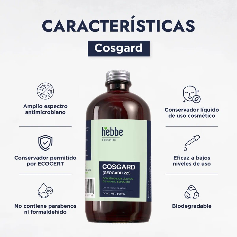 Cosgard Geogard 221, Conservador Natural Cosmetico Bio uso en cremas,