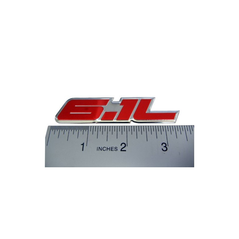 ERPART 6.1L Liter RED on Polished Silver Hemi Engine Real