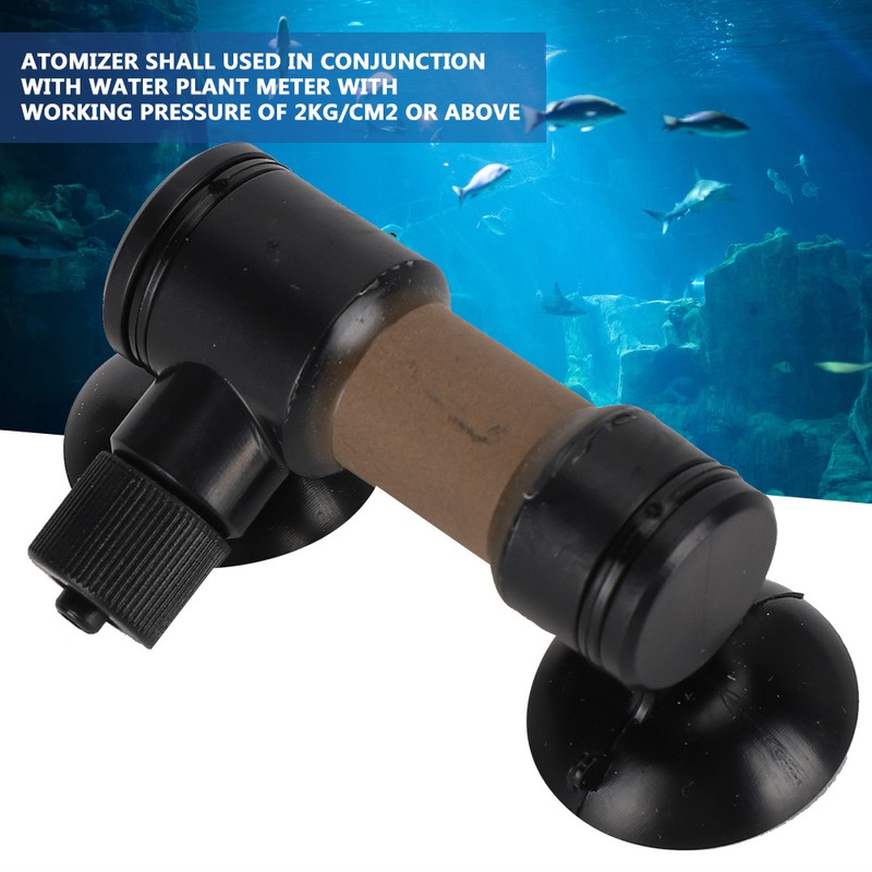 Plastic Black Aquarium Carbon Dioxide Refiner Precision Ceramic Tube Fish