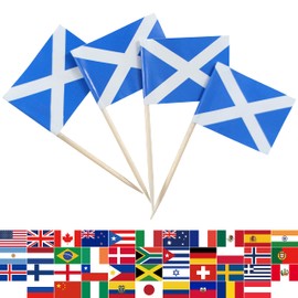 JBCD Scotland Toothpick Flag Scottish Mini Small Cupcake Topper Flags, 100 pcs