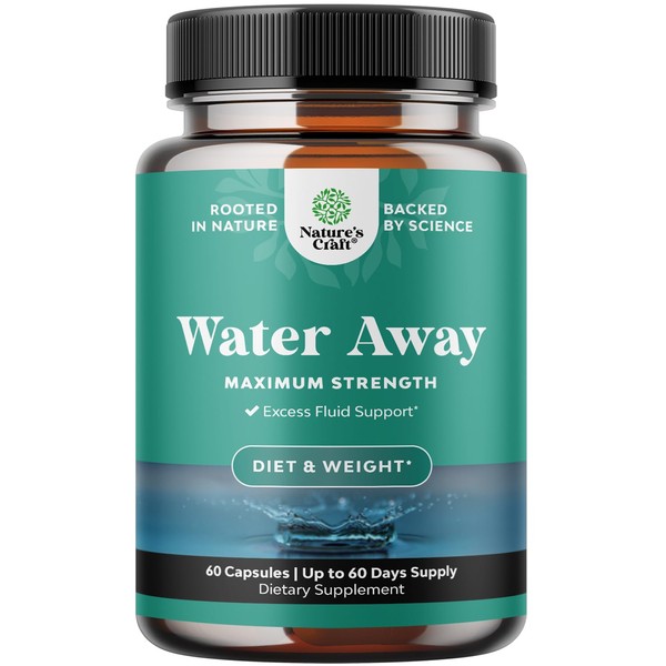 Water Retention Pills for Women and Men - Fast Acting Easy to Take Water Away Pills Maximum Strength Formula - Diuretic Pills for Water Retention Kidney Support and Bloating Relief for Women and Men