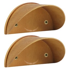 Bochino 2 Pack Cowboy Hat Rack Wooden Hat Hooks for Wall, Cap Holder for Western Cowboy Hat Organizer, Non-Damage Brim Design Can Keeps Original Shape of Hat