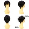 Priscilla A-676 All Wig, Natural Short, Heat Resistant, TBK/Black