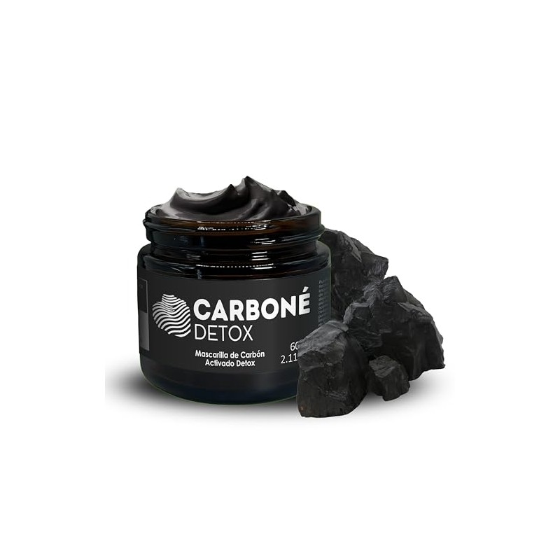 Carboné Detox – Mascarilla Facial de Carbón Activado y Arcillas