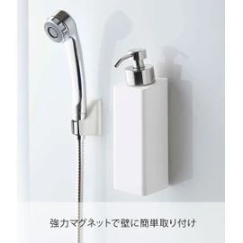 Yamazaki Industries 5210 Magnetic Two-Way Dispenser, Foaming Type, White, (W x D x H) Approx. 2.8 x 4.1 x 9.3 inches (7 x 10.5 x 23.5 cm), Tower Foaming Soap Only, Easy Cleaning
