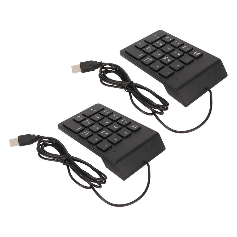 Wired Number Pad 18 Keys Ergonomic USB Plug and Play