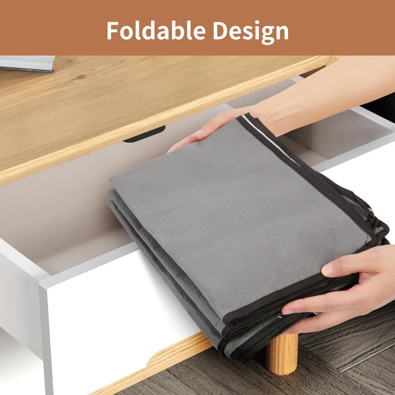 JF HOME BLISS 4 Pack Foldable Under-Bed Storage Boxes with