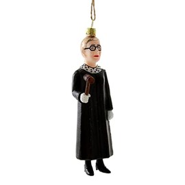 Justice Ruth Bader Ginsburg SCOTUS Glass 3" RBG Christmas Ornament
