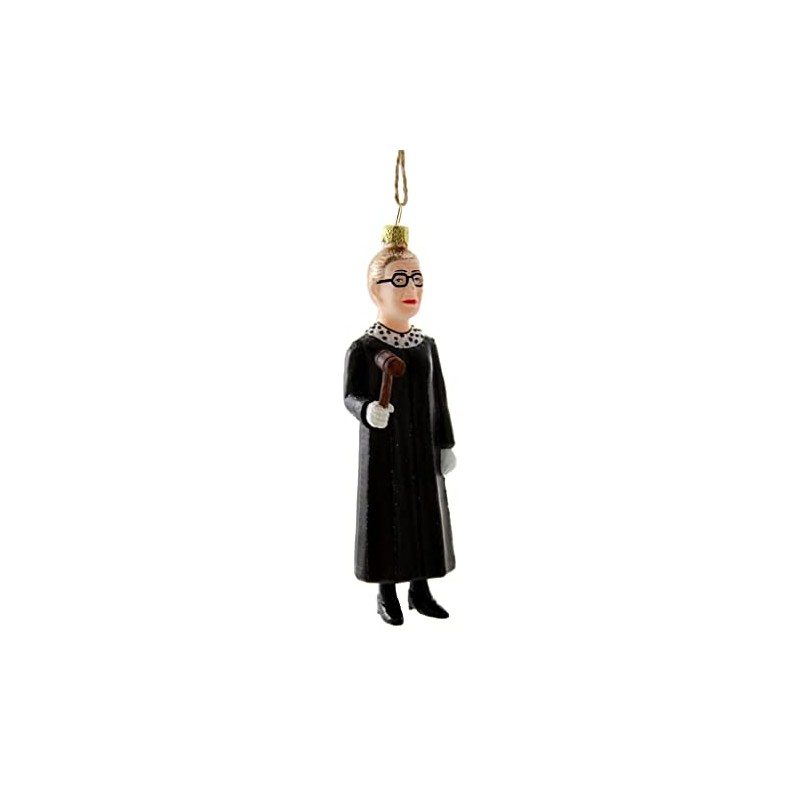 Justice Ruth Bader Ginsburg SCOTUS Glass 3" RBG Christmas Ornament