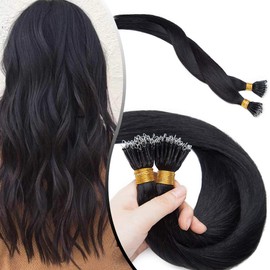 Elailite Nano Beads Hair Extensions Real Human Hair 50 Strands 50g Nano Rings Nano Tip Cold Fusion Remy Hair Straight (#18/613 Ash Blonde Mix Bleach Blonde, 20 Inch)