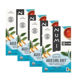 Numi tea Black Earl Gray Bergamot, 4 pcs / 누미티 에이지드 얼그레이 베르가못 홍차 블랙티 티백 Numi tea Black Earl Grey Bergamot, 4개