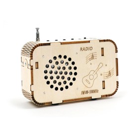 Pica Toys Wooden FM Radio Kit FM 88-108MHz - Science Experiment and Educational Project STEM Kit