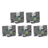 5 Pcs Label Maker Tape Black On White 12mm Width