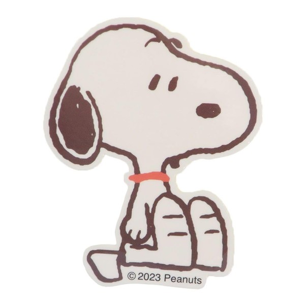 Snoopy [Character Sticker] Mini Decal Sticker / Sitting Peanuts