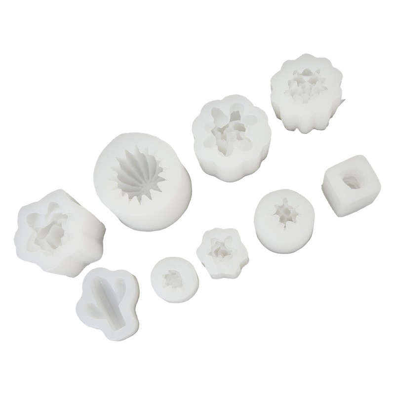 9Pcs Succulent Silicone Mold Soft Flexible Easy Release Easy to