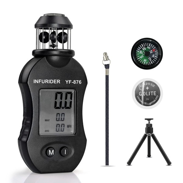 INFURIDER Digital Anemometer Handheld,Wind Speed Meter Gauge for Wind Velocity