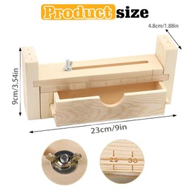 Wilsonzin Wood Paracord Jig Bracelet Maker Bracelet Making Kit Adjustable Length Paracord Jig Bracelet Maker with 10 Parachute Cords and 10 Buckles for Paracord Braiding Weaving DIY Craft Tool