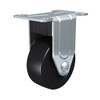 TCH Hardware 3" Rigid Caster with Black Rubber Tire
