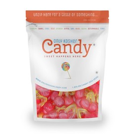 Only Kosher Candy Bulk Haribo Gummy Candy Twin Cherries Flavor, Kosher Certified, 2 Pounds Pack