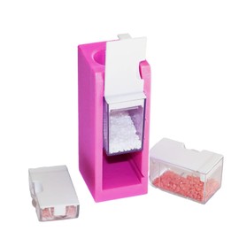 Diamond Painting Organizer,Diamond Painting Funnel for Elizabeth Ward Bead Storage Containers,Portable Diamond Art Funnel for Easy Transfer, Diamond Painting Accessories (Pink)