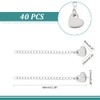 UNICRAFTALE 40Pcs 304 Stainless Steel Extension Chain Sets Curb Chain