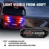 WINECO 8PCS LED Strobe Lights 12V Sync Feature Red Blue