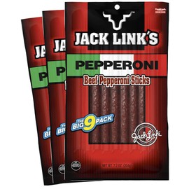 Jack Link's Pepperoni Beef Snack Sticks Big , 7.2 Ounce (Pack of 3)