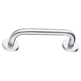 Amig - Handle with Rosette Mod.3 18/8 Stainless Steel | Handle or Handle for Pull Down or Sliding Doors or Cabinets | Dimensions - Handle: Ø19 x 150 mm, Rosette: Ø53 mm