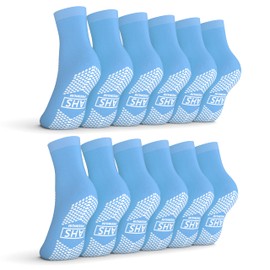 AMERICAN HOSPITAL SUPPLY Anti-Slip Socks | Ice Blue Grip Socks | Toddler| Pack of 6