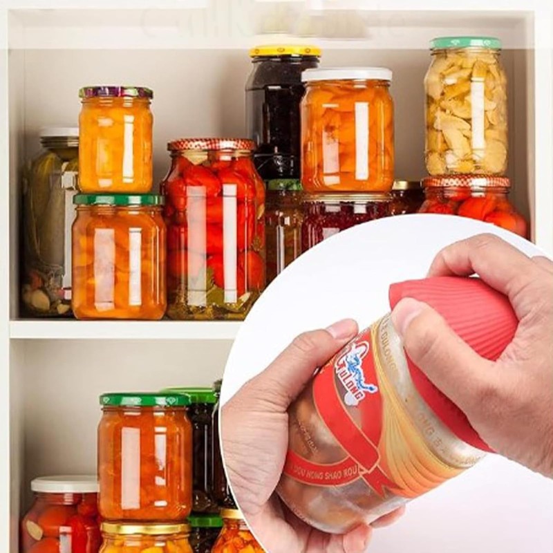 4 Pcs Rubber Jar Opener,Multi Purpose Round Non Slip Jar