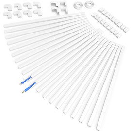 Delamu 314in Delamu Cord Hider Cord Cover for Wires on Wall, One-Cord Cable Hider, Paintable Wire Hiders Wire Covers for Cords, Cable Management for Hiding 1-2 Small Wires, 20x L15.7 W0.59 H0.40in, White