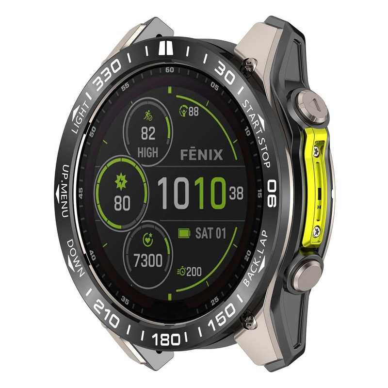 SHEAWA for Garmin Fenix 8 AMOLED 47mm Bezel Ring Set