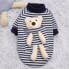 MAYPET Sudadera para Perro de Rayas Azules y Blancas con