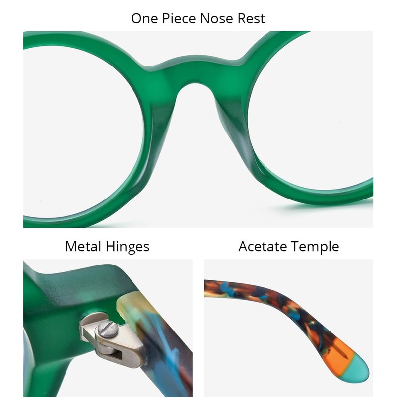 HEPIDEM 9270 - anteojos de acetato multicolor para mujer, estilo