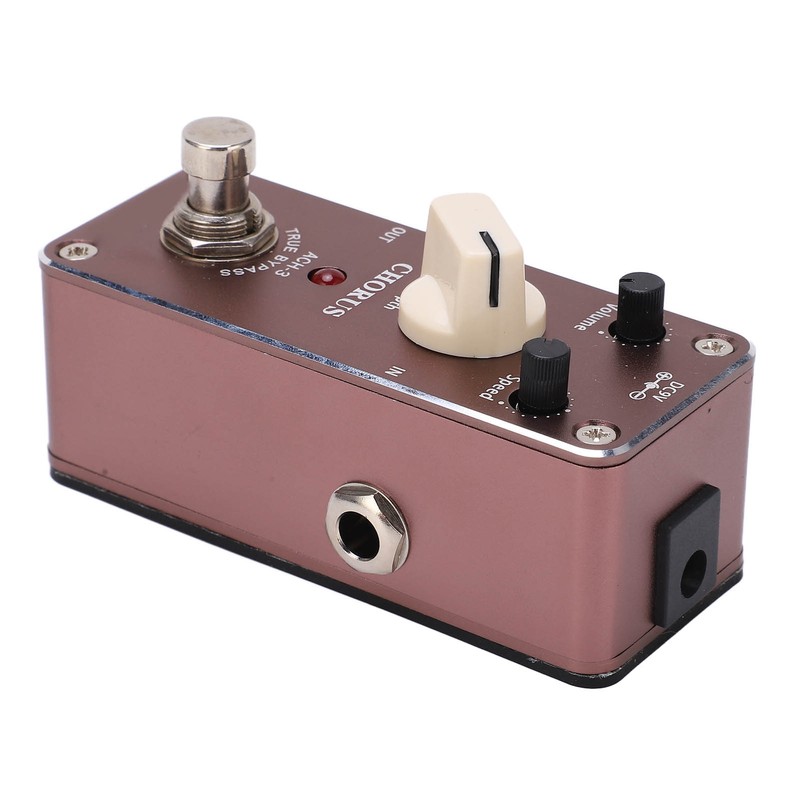 Chorus Effect Metal Guitar Monoblock Effector Pedal with LED Indicator