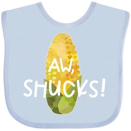inktastic Aw, Shucks Corn on the Cob Humor Baby Bib Light Blue 3ab0a