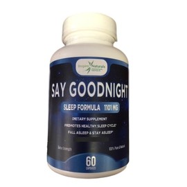 Say Goodnight - Ayuda para dormir, duerme más profundo y más tiempo, melatonina, manzanilla, flor de la pasión, 60 cápsulas