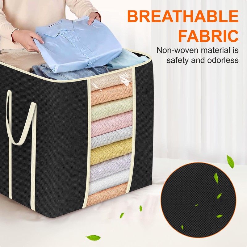 MISSLO King Comforters Storage Bag 120L for Blankets Clothes Sweaters