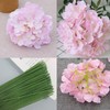 FagusHome Silk Hydrangea Heads 30 Pcs Artificial Flowers Only Heads