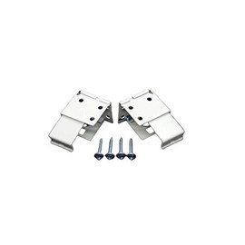 HomeAmore Metal Horizontal Mini Blind Brackets 1" X 1" (1set + 4screws) White Color