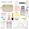 Zeunoen Large Capacity Transparent Pen Case with Dividers, Pencil Case,