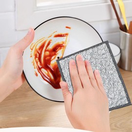 Wash Cloths - High Absorbency Kitchen Cleaning Rags,Smooth Compact Absorbent Supplies for Dishes Window Washing Drying Bathroom Home Housekeeping Polishing