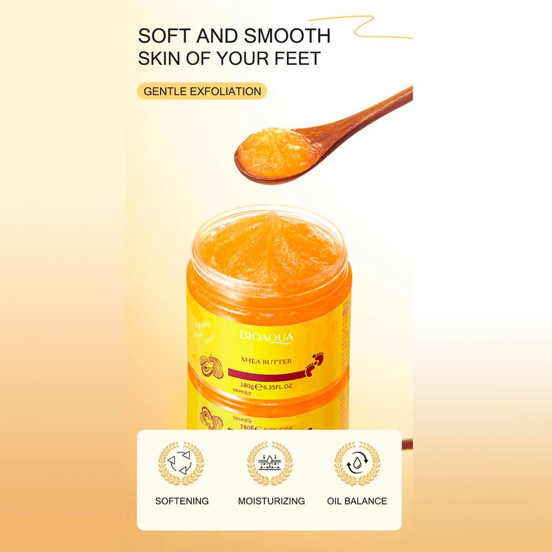 BIOAQUA Foot Care Herbal Massage Scrub-Exfoliating Cream Cleansing Delicate Feet