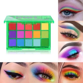 UCANBE Colorful 15 Shades Eyeshadow Makeup Palette,Shimmer Matte Metallic High Pigmented Neutral Bold Waterproof Eyes Shadow, Creamy Blendable Make Up Pallet Set (Fruit Punch)
