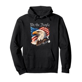 American Flag Patriotic Founding Fathers We The People USA Pullover Hoodie