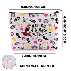JNIAP Kuzco Llama Makeup Bag Kronk And Yzma Gift Kuzco Llama Gifts Emperor's Movie Inspired Zipper Pouch, KUZCOspirit, Fit