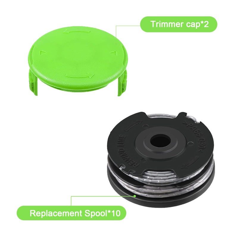 2900719 0.065" Dual Line Trimmer Replacement Spool Compatible with Greenworks