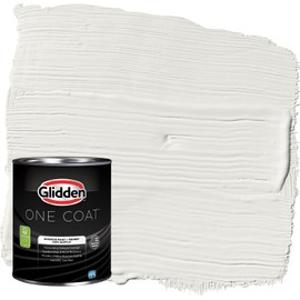 Glidden Interior Paint + Primer: White/Willow Springs, One Coat, Eggshell, 1 Quart