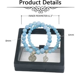 WULILONG 7 Chakra Healing Gemstone Bracelet Healing Crystals Bracelet Women's Bracelets Natural Gemstones Yoga Reiki Bangle Crystal Meditation Energy Balancing Bracelets (#4)