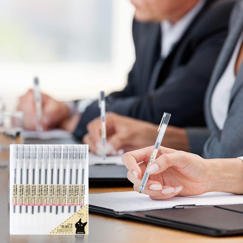 XSG Black Gel Pens[0.5mm]，Extra fine point pens Ballpoint pens For